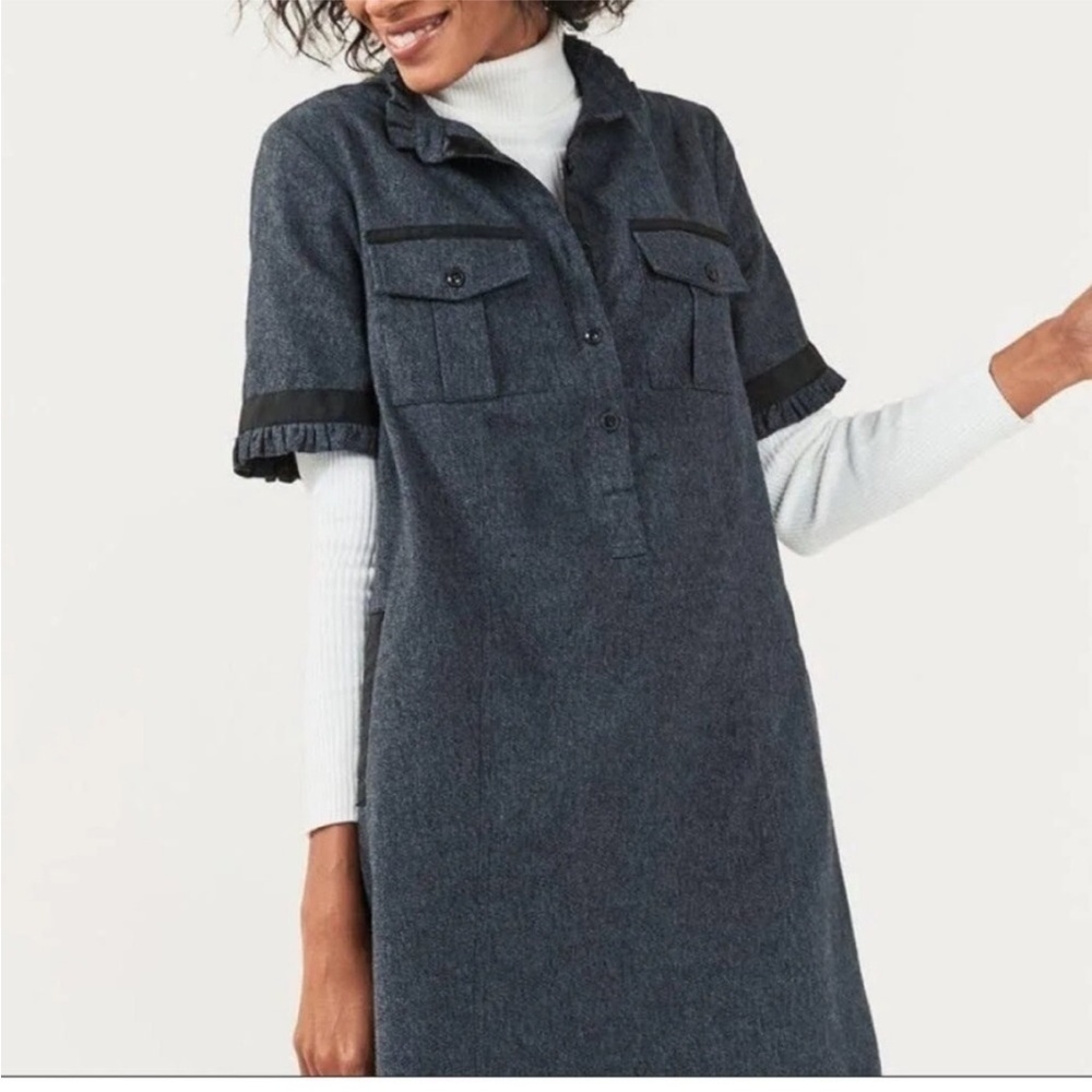 FAHERTY Gray Short Sleeve Dress